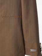 Burberry Brown Double-Breasted Wool Blazer