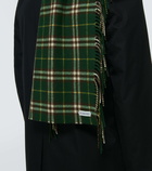 Burberry Burberry Check fringed cashmere scarf