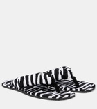 The Attico Indie zebra-print thong sandals