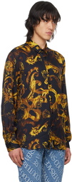 Versace Jeans Couture Black Watercolor Couture Shirt