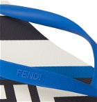 Fendi - Logo-Print Rubber Flip Flops - Brown