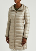 Herno Quilted Faux Fur-trimmed Shell Jacket Cream