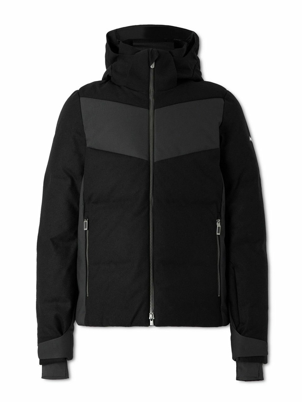 Photo: Kjus - Arctic Luxe Panelled Quilted Merino Wool-Blend Hooded Down Ski Jacket - Black