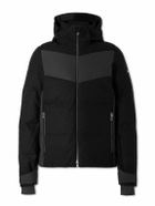 Kjus - Arctic Luxe Panelled Quilted Merino Wool-Blend Hooded Down Ski Jacket - Black