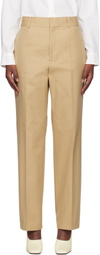 Filippa K Beige Tailored Cotton Trousers