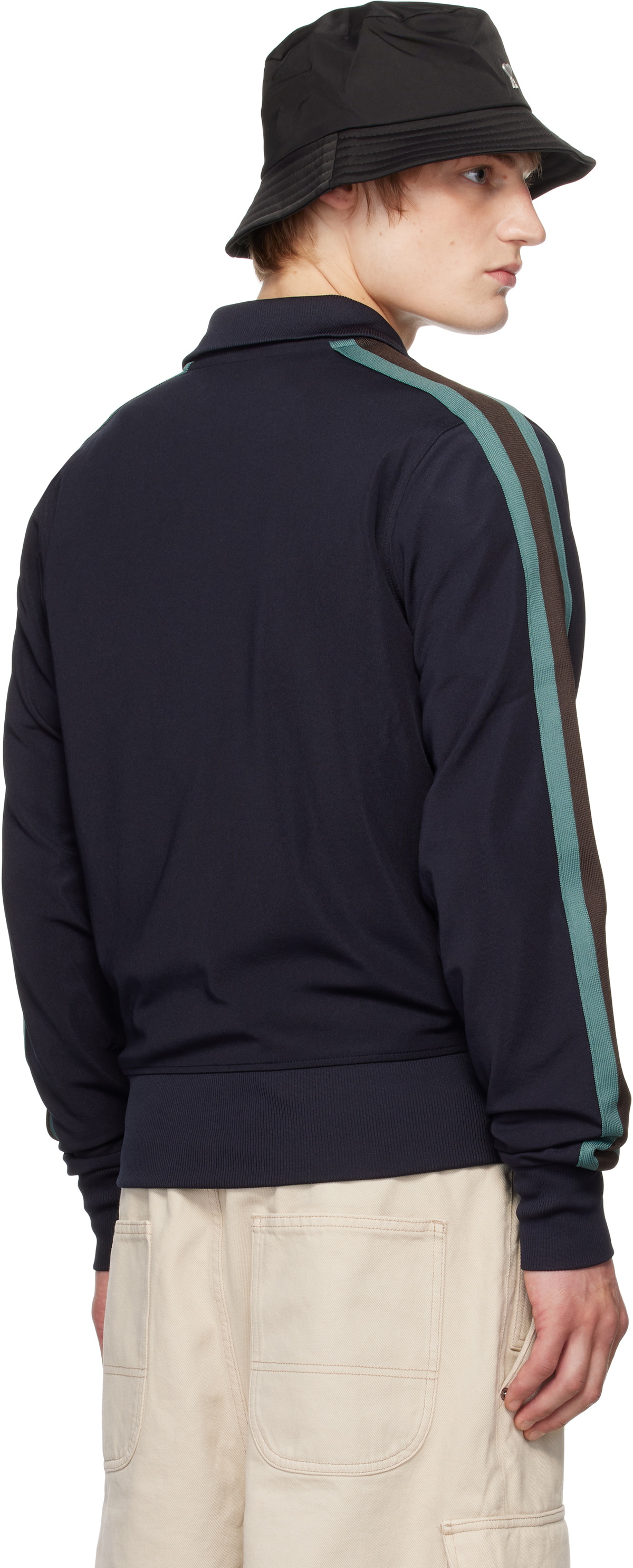 AMI Paris Navy Zipped Track Jacket AMI