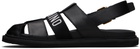 Moschino Black Calfskin Sandals