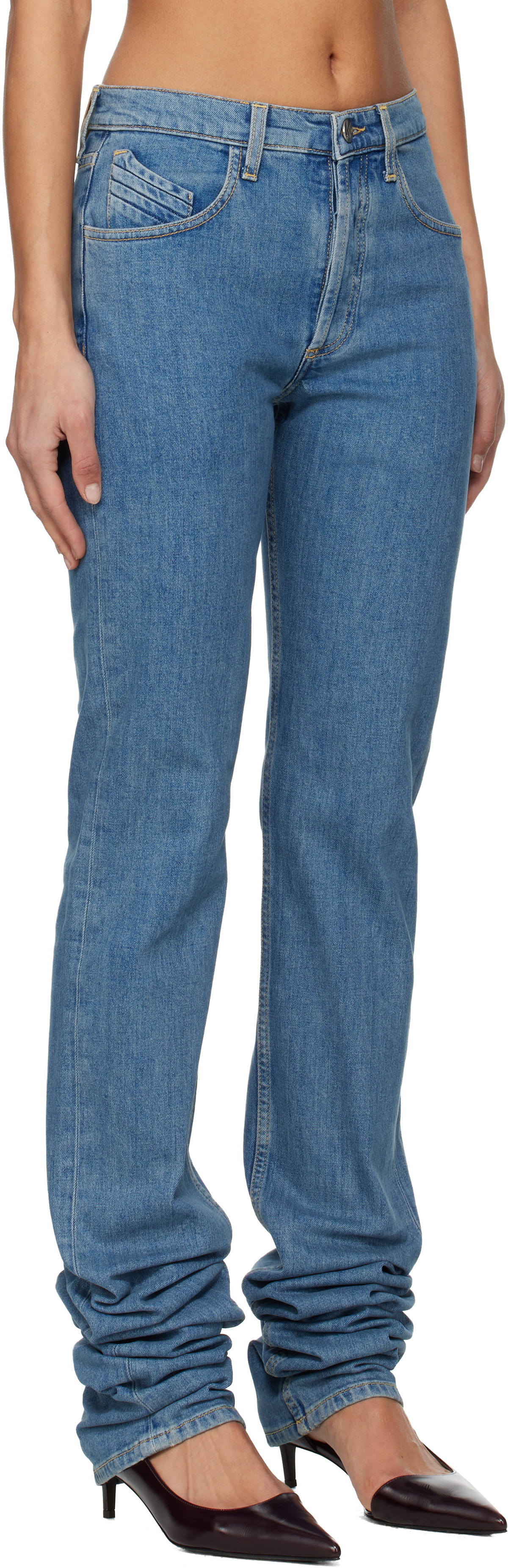 The Attico Blue Long Jeans