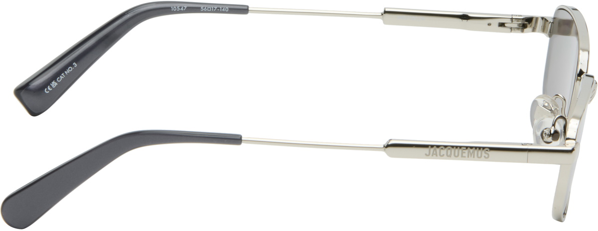 JACQUEMUS Silver 'The Sera' Sunglasses