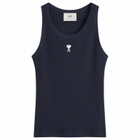 AMI Paris Women's ADC Tank Top in Night Blue
