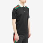 Gucci Men's GRG Logo Polo Shirt in Black