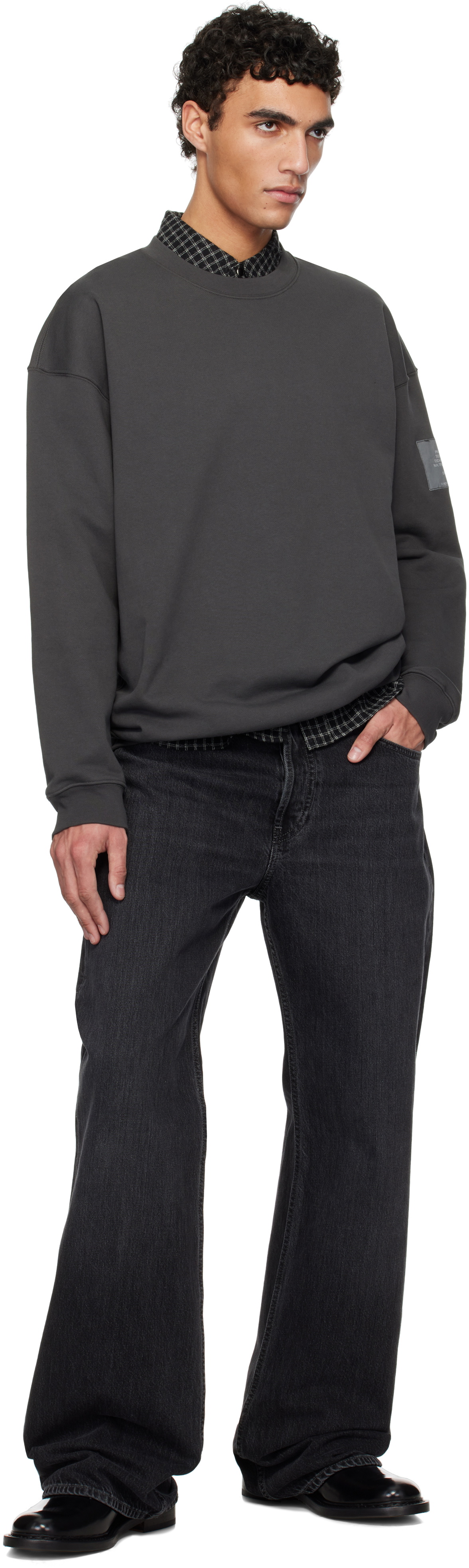 N.Hoolywood Gray Crewneck Sweatshirt
