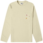 YMC Men's Triple Long Sleeve T-Shirt in Ecru