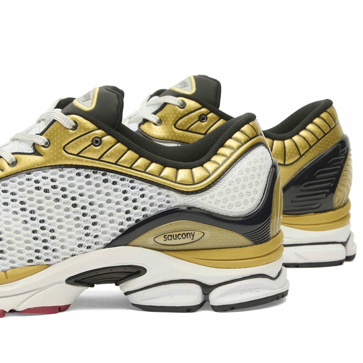 Saucony Progrid Paramount Sneaker in White/Gold