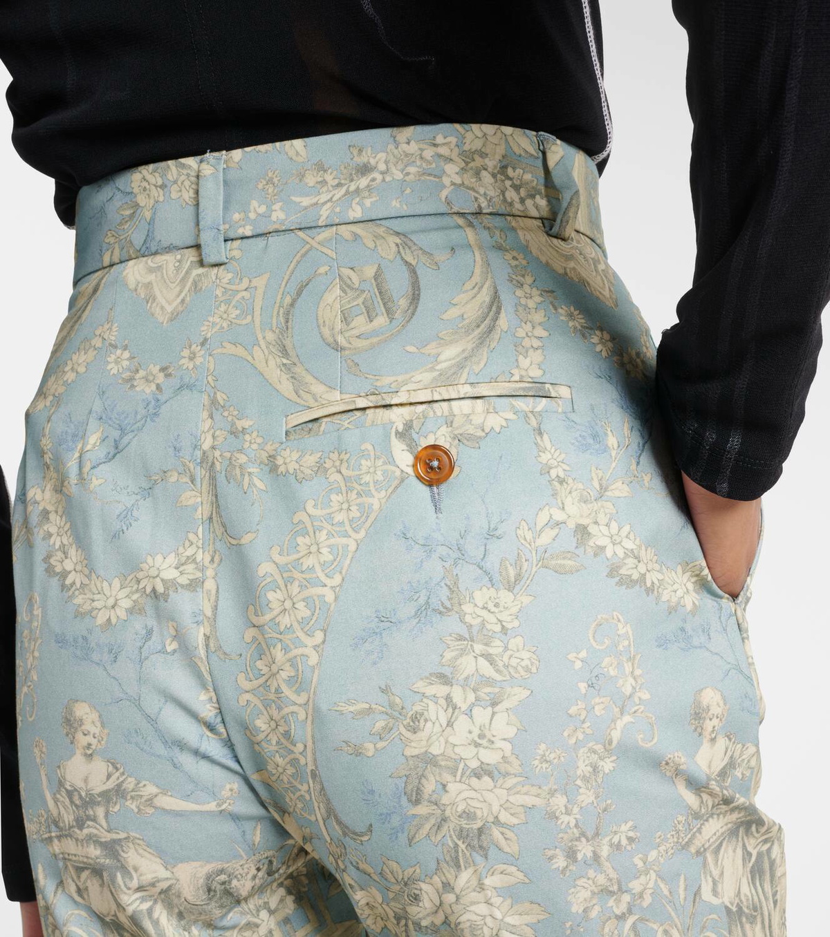 Vivienne Westwood Ray printed high-rise cotton flared pants 