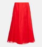 Altuzarra Silk organza midi skirt