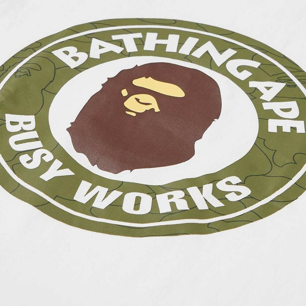 A Bathing Ape Men 1st Camo Bape Sta Logo Tee white green
