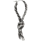 Ann Demeulemeester Silver Rope Single Earring