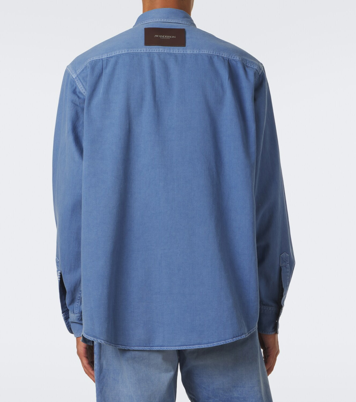 JW Anderson Embroidered oversized cotton twill shirt