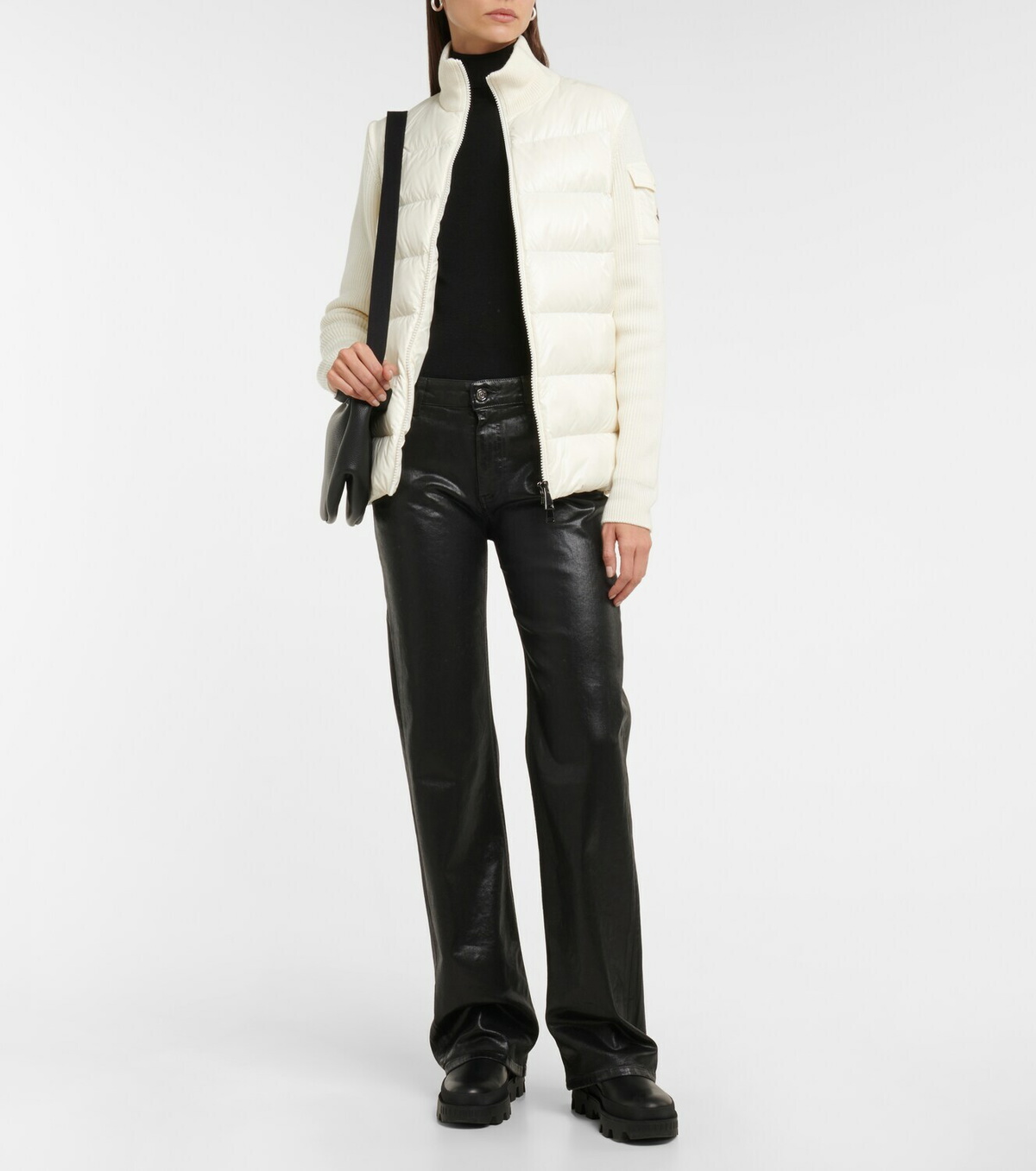MONCLER JACKET IN WHITE WOOL