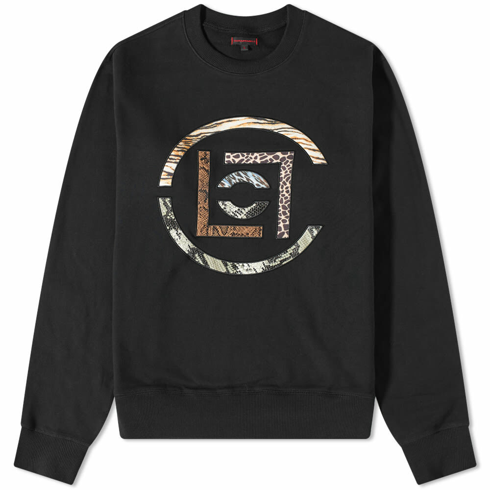 CLOT Patchwork Logo Crew Sweat in Black CLOT