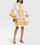 Zimmermann Vacay printed linen minidress