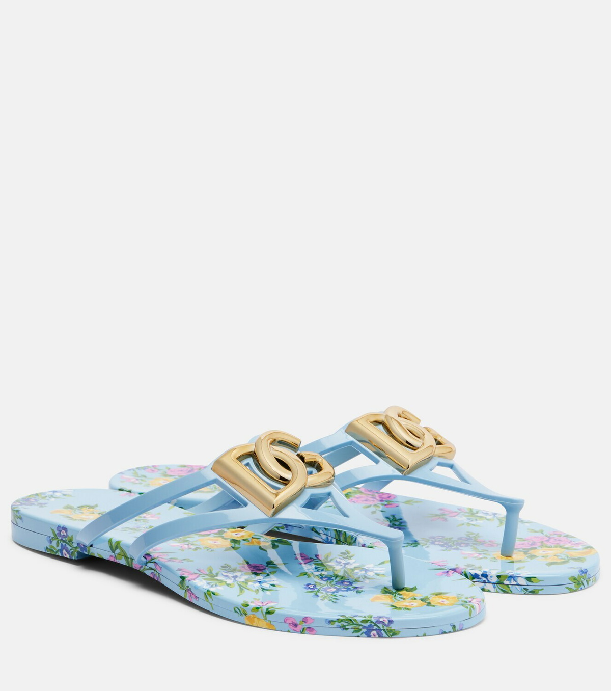 Dolce&Gabbana Floral thong sandals