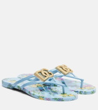 Dolce&Gabbana Floral thong sandals
