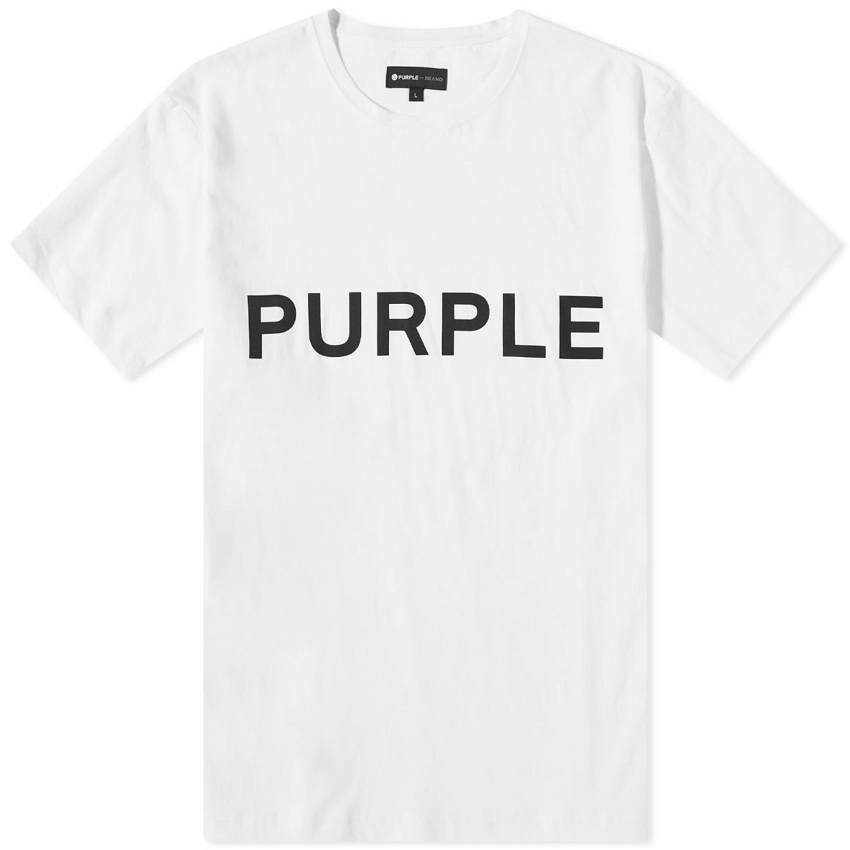 Purple Brand Logo Clean T-Shirt White