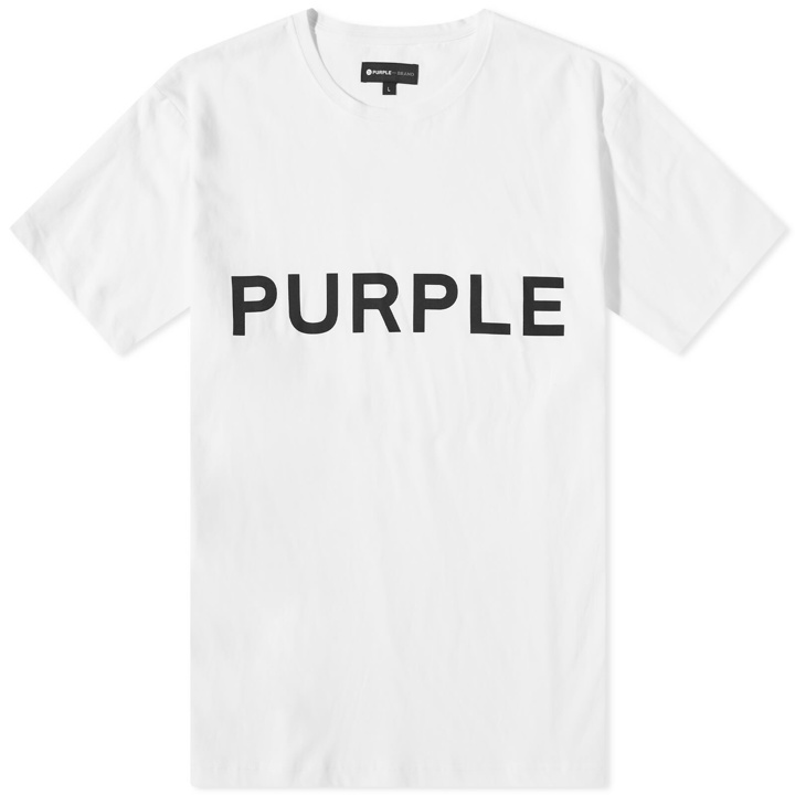 Photo: Purple Brand Men's Logo Clean T-Shirt in White