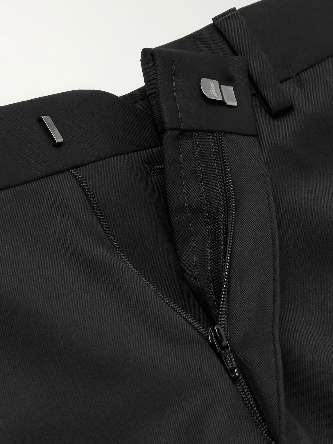 Brioni - Straight-Leg Super 220s Wool Trousers - Black