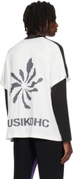 KUSIKOHC Black & White Baseball Long Sleeve Top