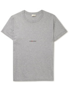 SAINT LAURENT - Slim-Fit Printed Cotton-Jersey T-Shirt - Gray
