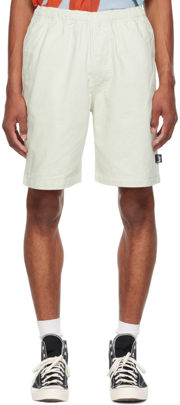 Photo: Stüssy Off-White Brushed Beach Shorts