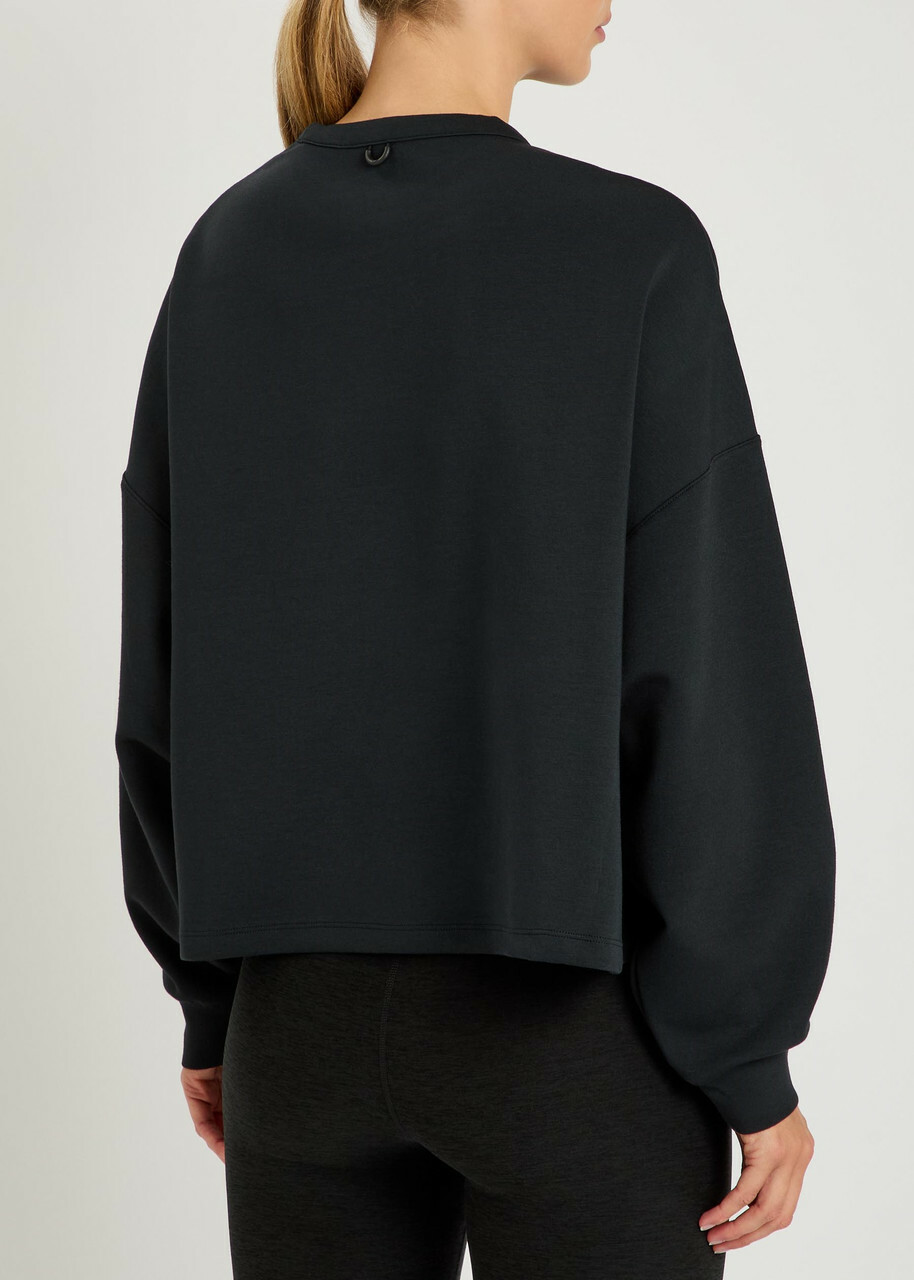 Nike Cropped Jersey Sweatshirt Black Grey