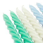HAY Spiral Candles - Set Of 6 in Green/Light Blue/Light Grey