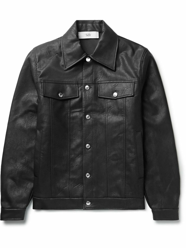 Photo: Séfr - Dante Faux Leather Jacket - Black