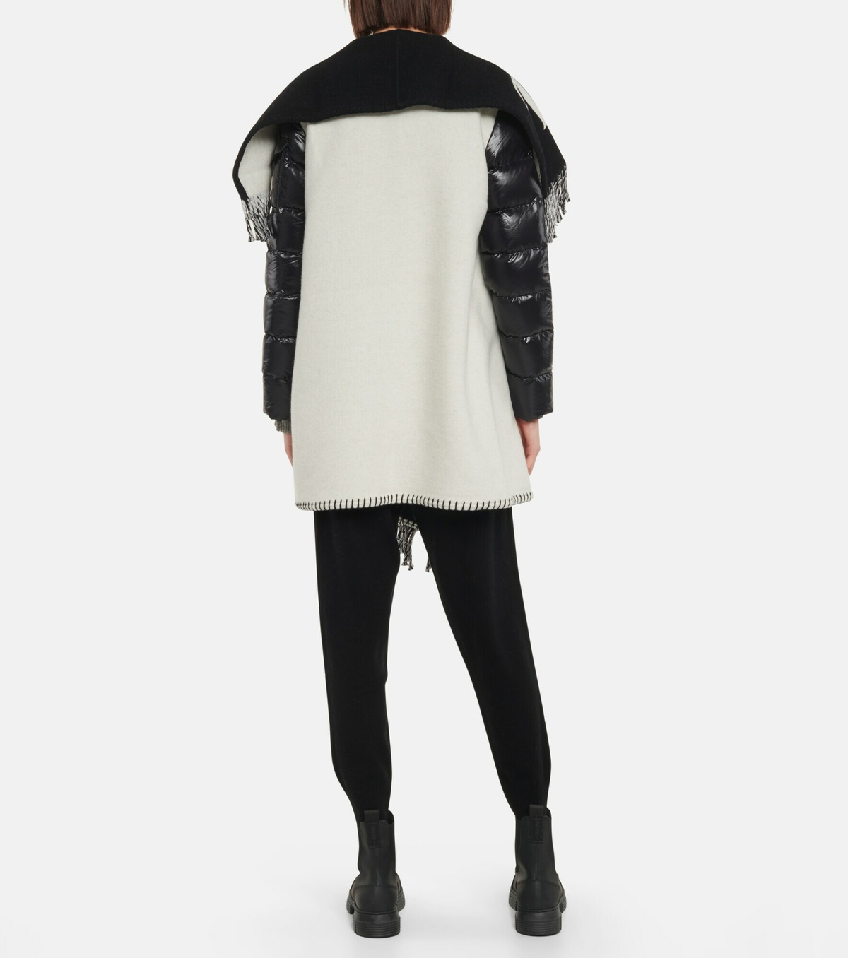 【関税＆送料込み】Moncler Ivory Wool Blend Cape Moncler Capes for Women | Online Sale up to 46% off | Lyst
