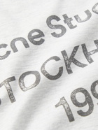 Acne Studios - Oversized Distressed Logo-Print Cotton and Hemp-Blend Jersey T-shirt - White