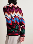 Missoni - Chevron Crochet-Knit Wool and Cotton-Blend Sweater - Black