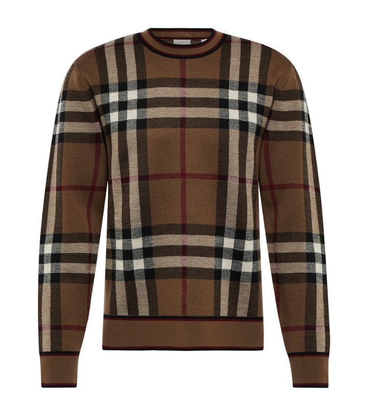 Photo: Burberry - Checked wool sweater