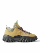 Oakley Factory - Edge Mesh and Rubber-Trimmed Distressed Suede Boots - Yellow
