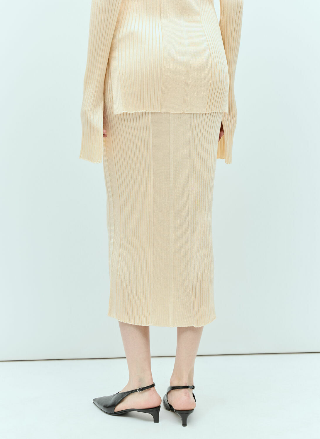 Jil Sander Rib Knit Midi Skirt