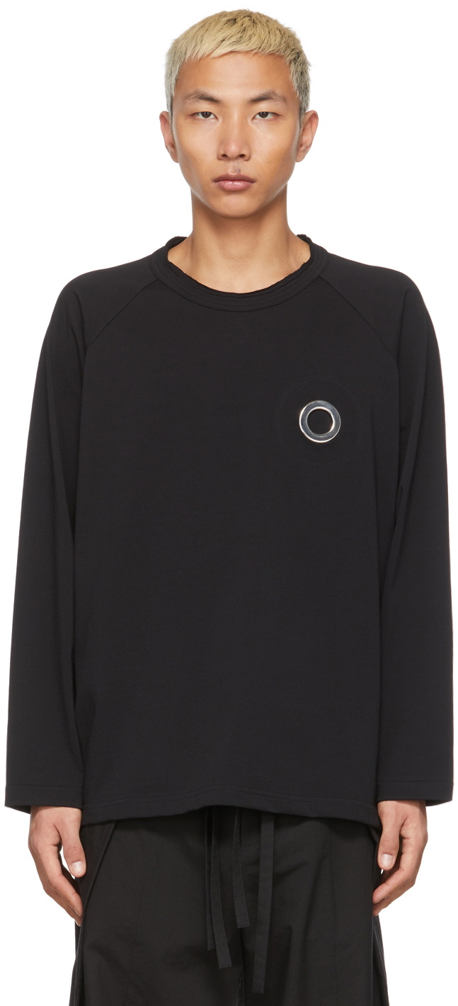 Craig Green Black Eyelet Long Sleeve T-Shirt