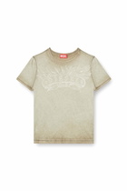 Diesel Slim T-shirt with tonal logo print - T-Shirts Womens in Beige