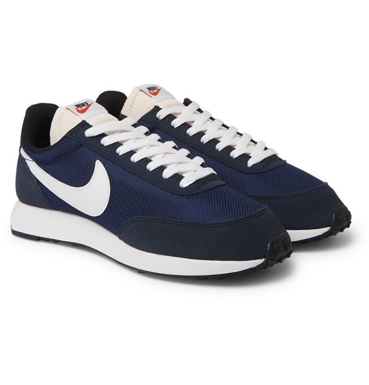 Photo: Nike - Air Tailwind 79 Mesh, Suede and Leather Sneakers - Navy