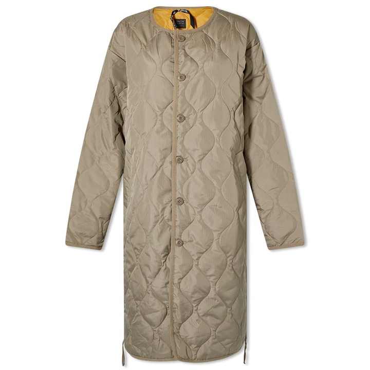 Photo: Taion Women's Crew Down Coat in Light Mocha