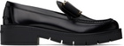Ferragamo Black Chunky Vara Bow Loafers