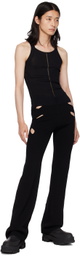 Dion Lee Black Snakeskin Tank Top