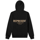 Represent Owners Club Hoody in Off Black